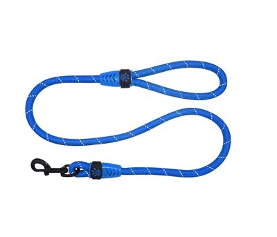 DOCO - Doco Köpekler İçin Fitil Gezdirme Reflektörlü Tasması 50Cm - 1,3Cm Mavi