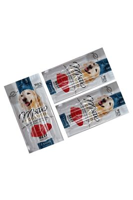 MOTTO - Dog Beef Sticks Biftekli Sığır Etli Küçün Irk Köpek Ödül çubukları 3 Adet 3 Lü