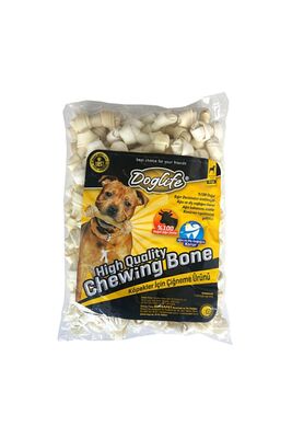 Doglife - Doglife Sütlü Düğümlü Kemik Beyaz 9-10 Gr ( 100 Adet )