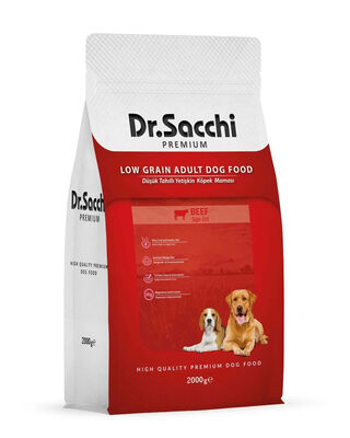 Dr. Sacchi - Dr.Sacchi Premium Düşük Tahıllı Sığır Etli Yetişkin Köpek Maması 2 Kg