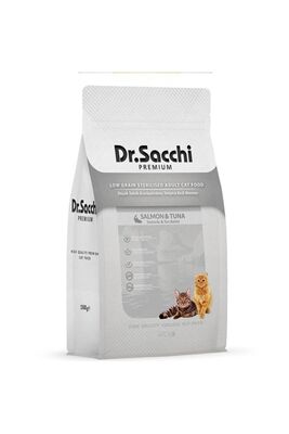 Dr. Sacchi - Dr.sacchi Premium Düşük Tahıllı Somonlu Ve Ton Balıklı Kısırlaştırılmış Kedi Maması 1.5 Kg
