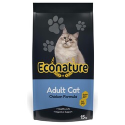 EcoNature Chicken Tavuk Etli Yetişkin Kedi Maması 15 Kg - Thumbnail