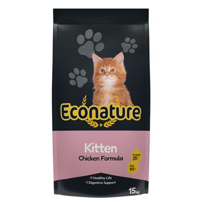 Econature - EcoNature Tavuklu Yavru Kedi Maması 15 KG