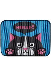 Elekli Desenli Kedi Tuvalet Önü Paspası 60 x 45 cm Hello Black - Thumbnail