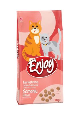 Enjoy - Enjoy Somonlu Kısırlaştırılmış Kedi Maması 10 Kg