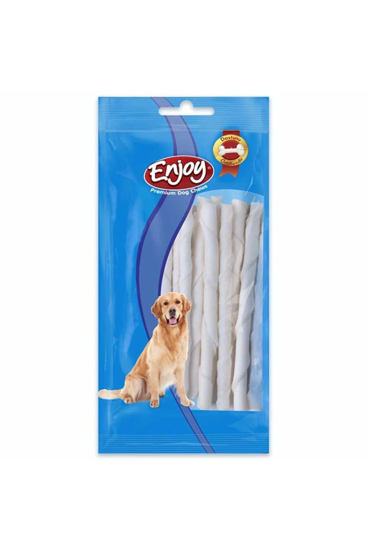 Enjoy - Enjoy Sütlu Burgu Stick Çubuk Köpek Ödül 5-7 Gr (20 Adet/paket)