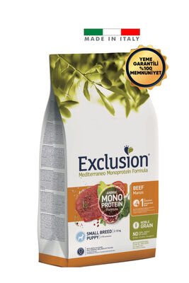 Exclusion - Exclusion Düşük Tahıllı Monoprotein Sığır Etli Ve Narlı Küçük Irk Yavru Köpek Maması 2 Kg