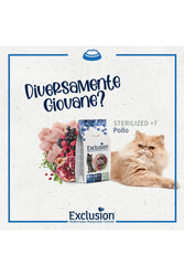 Exclusion Monoprotein 7 Tavuklu Ve Narlı Düşük Tahıllı Kısırlaştırılmış Yaşlı Kedi Maması 1,5 Kg - Thumbnail