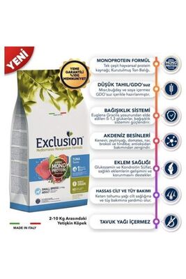 Exclusion - Exclusion Monoprotein Düşük Tahıllı Ton Balıklı Ve Narlı Küçük Irk Yetişkin Köpek Maması 2 Kg