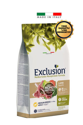 Exclusion - Exclusion Monoprotein Kuzu Etli Ve Narlı Düşük Tahıllı Orta Irk Yetişkin Köpek Maması 12 Kg