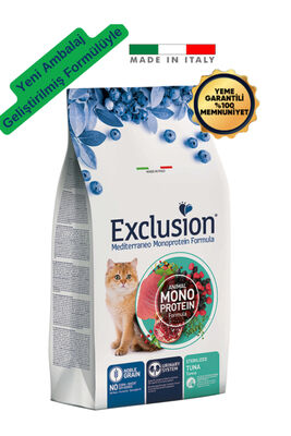 Exclusion - Exclusion Monoprotein Ton Balıklı Ve Narlı Düşük Tahıllı Kısırlaştırılmış Kedi Maması 1,5kg