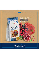 Exclusion Sığır Etli Ve Narlı Düşük Tahıllı Kısır Mama 1,5 Kg - Thumbnail