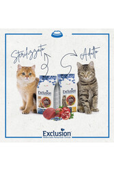 Exclusion Sığır Etli Ve Narlı Düşük Tahıllı Kısır Mama 1,5 Kg - Thumbnail