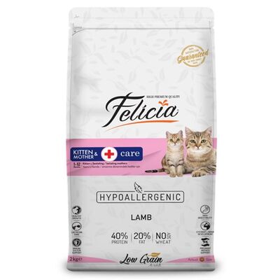 Felicia - Felicia Düşük Tahıllı Kuzulu Yavru Kedi Maması 12 kg