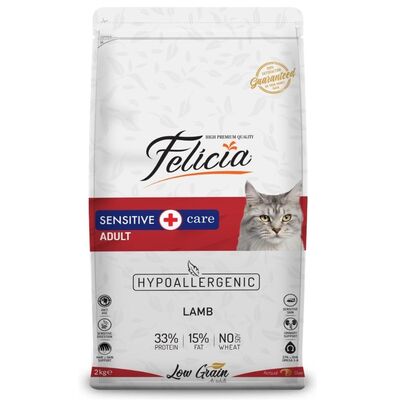 Felicia - Felicia Düşük Tahıllı Kuzulu Yetişkin Kedi Maması 12 kg