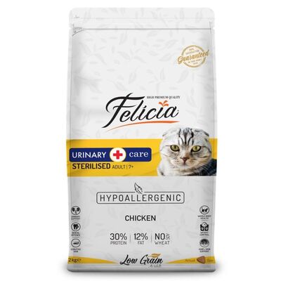 Felicia - Felicia Düşük Tahıllı Tavuklu Kısırlaştırılmış Kedi Maması 12 kg