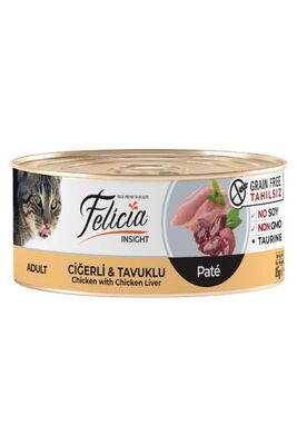 Felicia - Felicia Kıyılmış Tavuklu Ve Ciğerli Yetişkin Kedi Konservesi 85gr