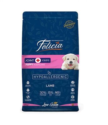 Felicia - Felicia Düşük Tahıllı Kuzulu Orta ve Büyük Irk Yavru Köpek Maması 3 kg