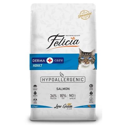 Felicia - Felicia Düşük Tahıllı Somonlu Yetişkin Kedi Maması 12 kg