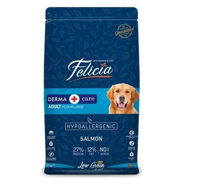 Felicia - Felicia Düşük Tahıllı Somonlu Yetişkin Köpek Maması 3 kg