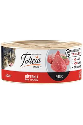 Felicia - Felicia Tahılsız Biftekli Fileto Yaş Kedi Konservesi 85 gr
