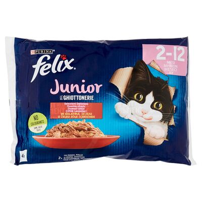 Felix - Felix Multipack Sığır Ve Tavuk Etli Yavru Kedi Yaş Maması 4X85Gr
