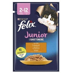 Felix Pouch Junior Tavuk Etli Yavru Yaş Kedi Maması 85 Gr - 26 Adet - Thumbnail