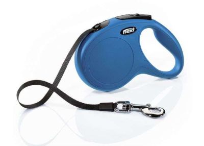 Flexi - Flexi New Classic Otomatik Şerit Köpek Gezdirme Tasması M 25Kg 5M Mavi
