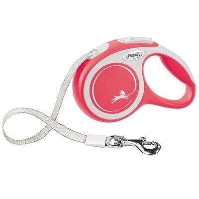 Flexi - Flexi New Comfort Otomatik Şerit Köpek Gezdirme Tasması S 15KG 5M Kırmızı