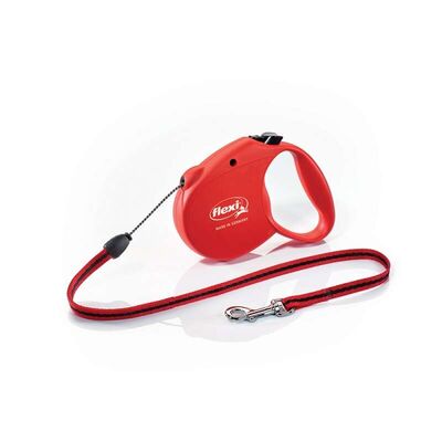 Flexi - Flexi Standard Otomatik İp Köpek Gezdirme Kayışı 5 Mt (Kırmızı) - Small