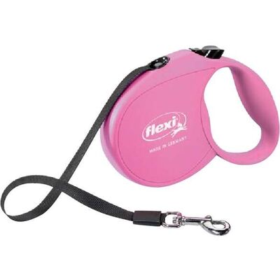 Flexi - Flexi Standard Otomatik İp Köpek Gezdirme Kayışı 5 Mt (Pembe) - Small