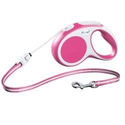 Flexi - Flexi Vario Otomatik İp Köpek Gezdirme Tasması Small 12KG 8M PEMBE