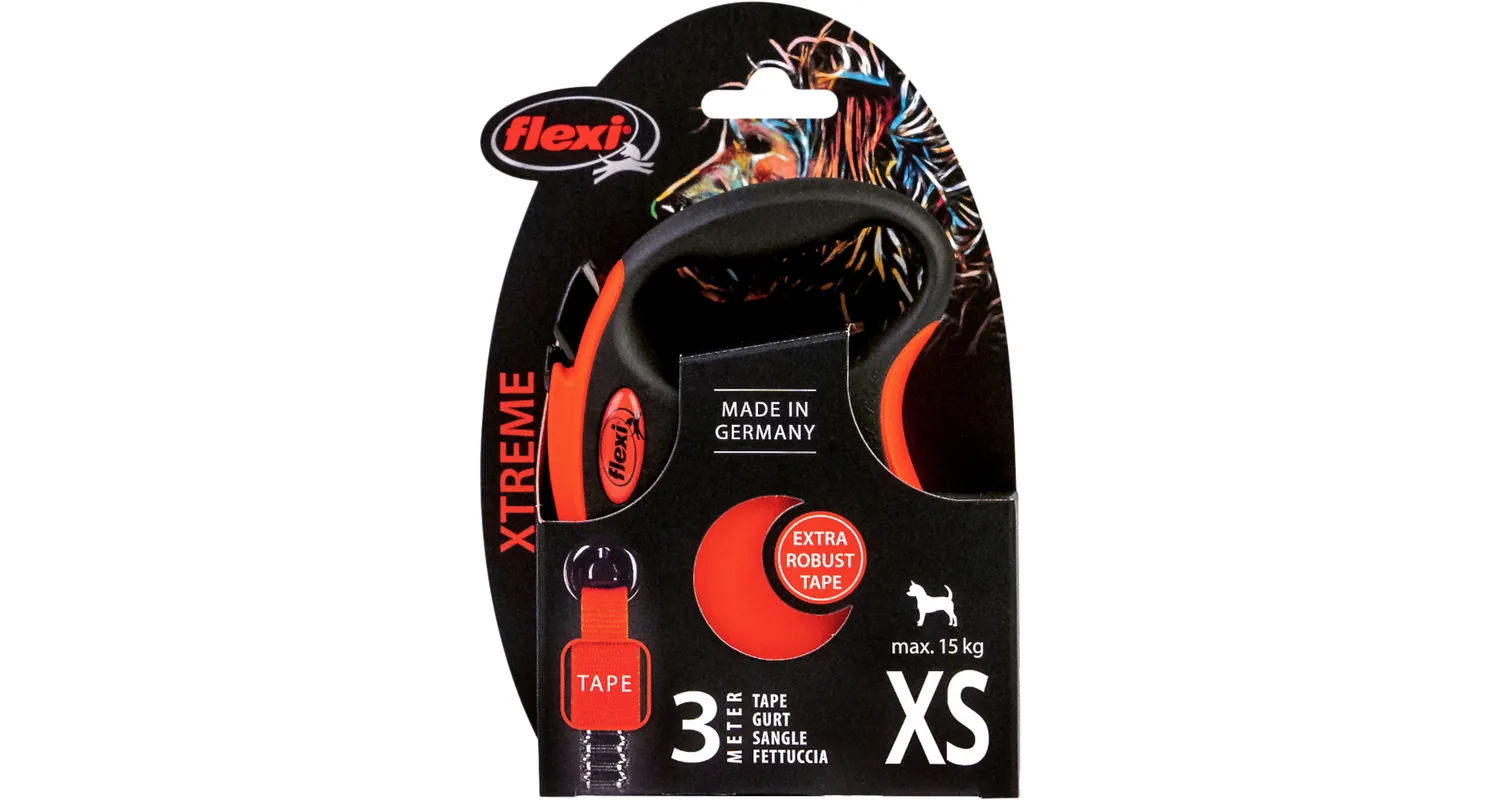 Flexi - Flexi Xtreme Otomatik Şerit Köpek Gezdirme Kayışı 3 Metre Xsmall