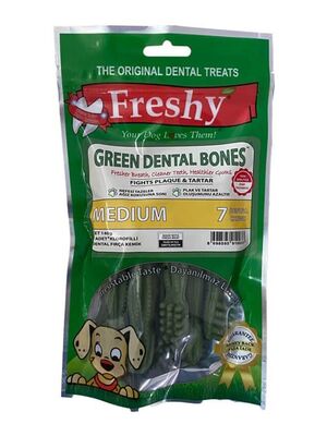 Freshy - Freshy Ağız kokusu Önleyici Kemikler 140 gr 7 Adet Medium
