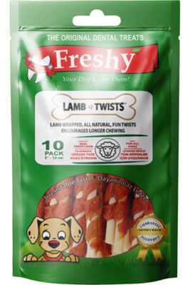 Freshy - Freshy Lamb Twists - 10 adet kuzu etli burgu çubuk - 100g - taze et ile hazırlanmıştır