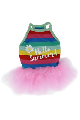 Pawstar - Fuşya Daisy Kedi Köpek Elbisesi Kedi Köpek Kıyafeti - XS