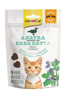 Gimcat - Gimcat Crunchy Snacks Duck Catnip Tahılsız Kedi Ödülü 50 Gr