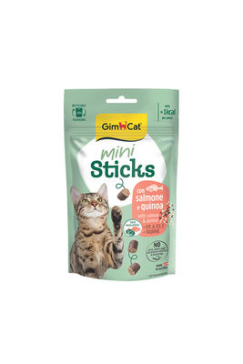 Gimcat - Gimcat Mini Sticks Somonlu ve Kinoalı Kedi Ödül Maması 1 Adet 50 Gr