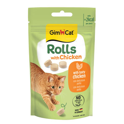 Gimcat - Gimcat Rolls with Chicken (Tavuklu) Kedi Ödül Tableti 50 gr