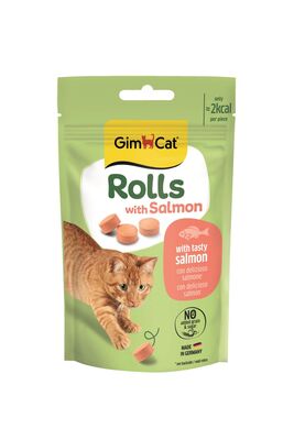 Gimcat - Gimcat Rolls with Salmon (Somonlu) Kedi Ödül Tableti 50 gr