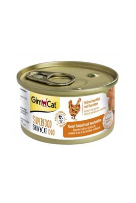 Gimcat - Gimcat Shinycat Superfood Tavuk Ve Havuçlu Kedi Konservesi 70gr
