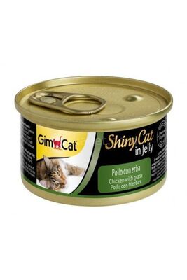 Gimcat - Gimcat Shinycat Tavuklu Kedi Otlu Konserve 70 gr