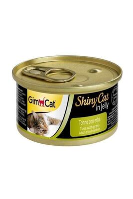 Gimpet - Gimcat Shinycat Ton Balıklı Çimenli Jöleli Kedi Konservesi 70 Gr