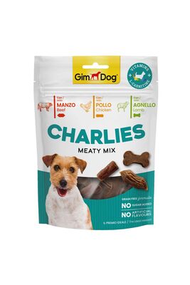 Gimdog - Gimdog Charlies Meaty Mix Sığır Etli, Tavuklu, Kuzu Etli Köpek Ödülü 70Gr