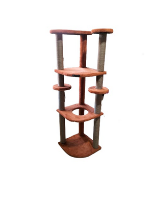 Glipet - Glipet 3 Katlı Kedi Tırmalaması 130 x 40 Cm Gri