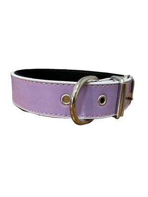 Glipet - Glipet 3x60 Cm Rugan Yumuşak Dokulu Köpek Boyun Tasması Lila