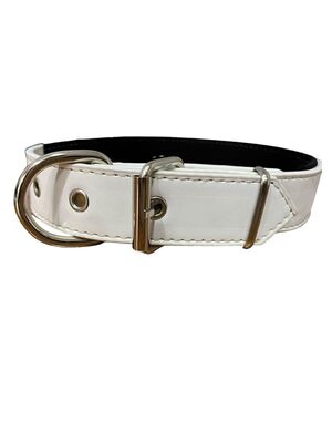 Glipet - Glipet 3x60 Rugan Yumuşak Dokulu Köpek Boyun Tasması Beyaz