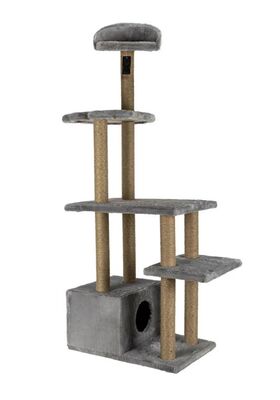 GLİPET - GLİPET Açık Gri Tırmanma Özellikli Tırmalama 60x40x139cm