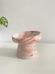 Glipet Ayaklı Seramik Mama Ve Su Kabı 15CM No:1 Pembe - Thumbnail