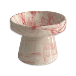 Glipet Ayaklı Seramik Mama Ve Su Kabı 15CM No:1 Pembe - Thumbnail